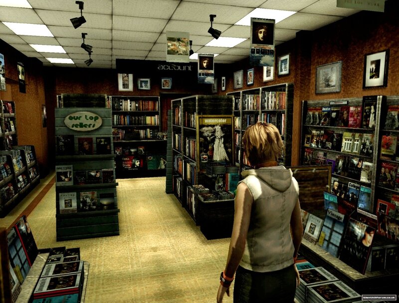 video game bookstore scene