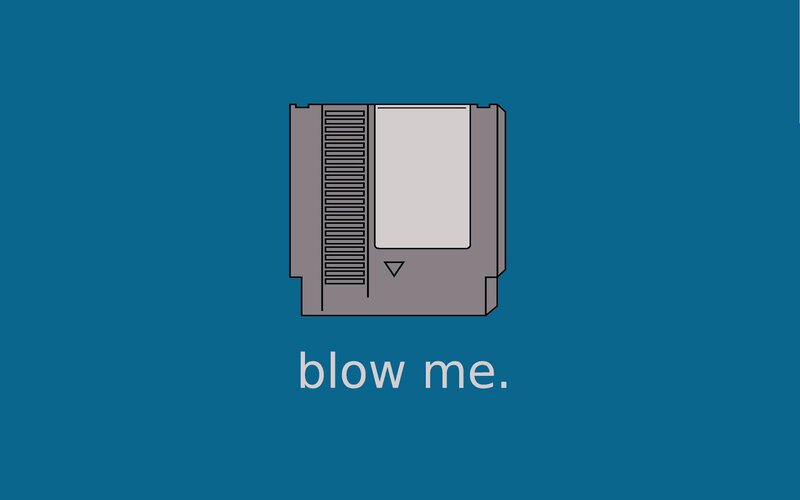 Video Game Cartridge — Blue