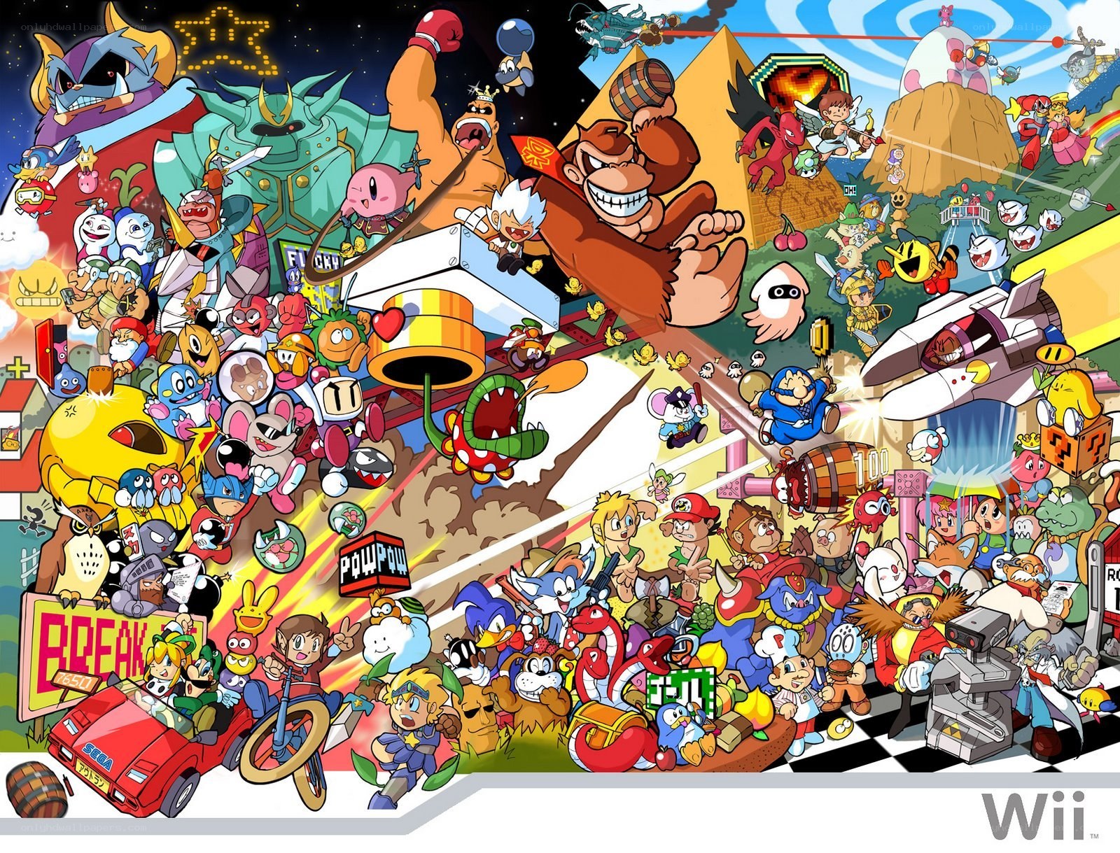 video game character collage