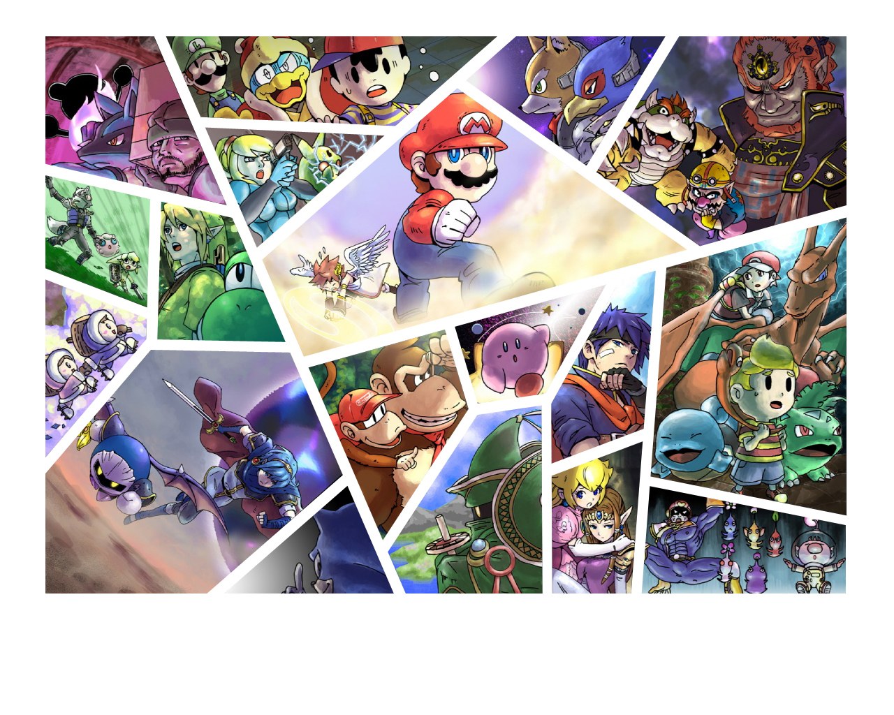 Video game character collage