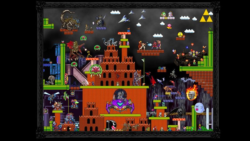 Video game character collage
