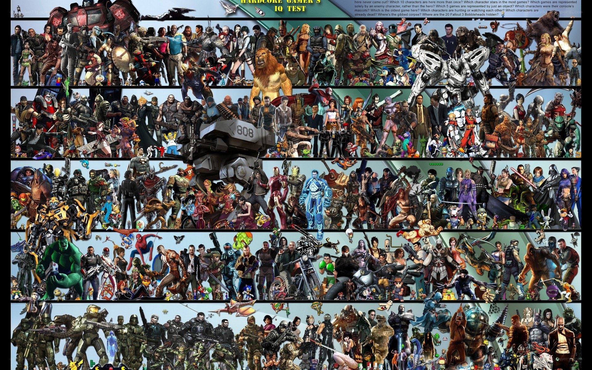 Video game character collage