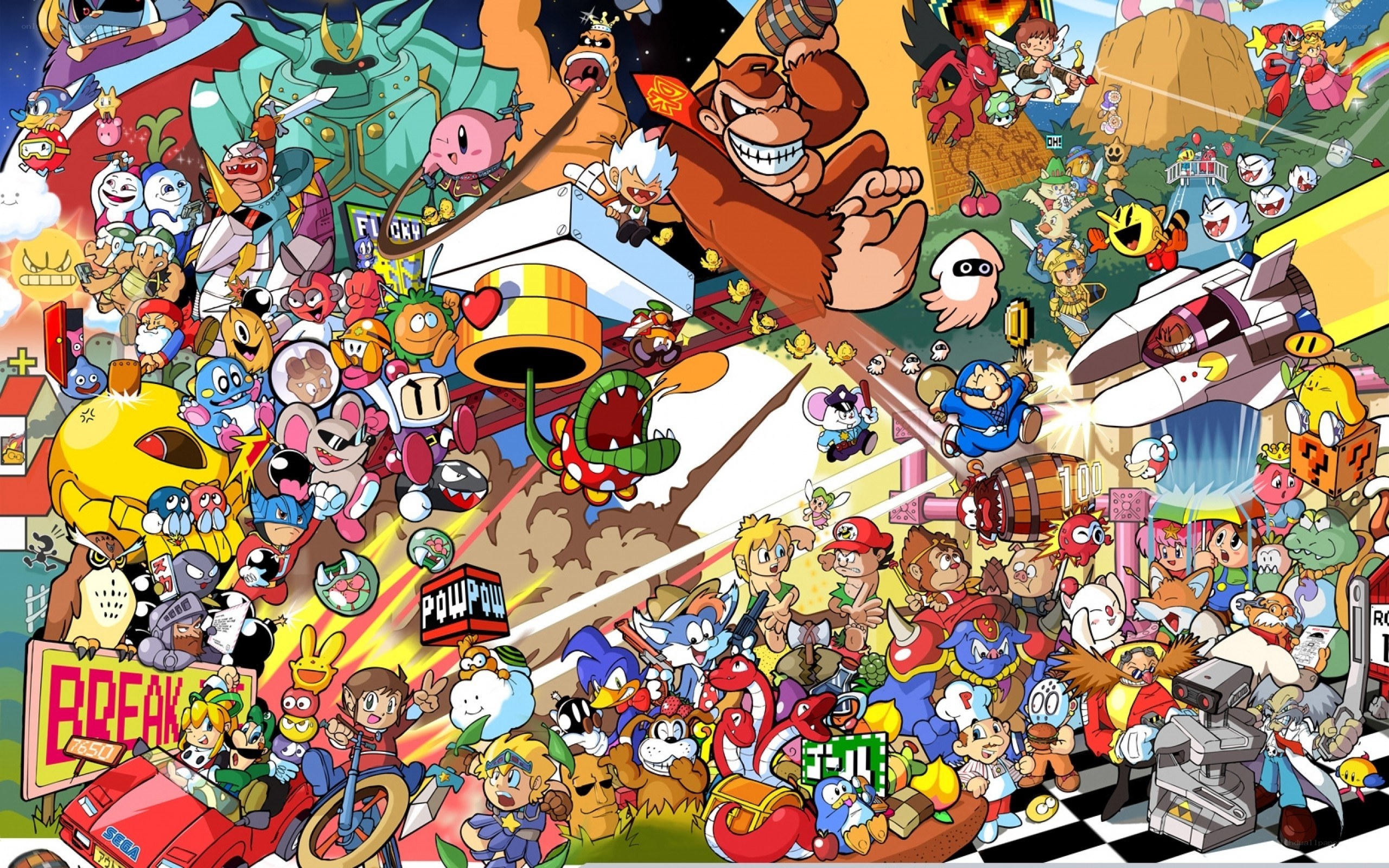 Video game character collage