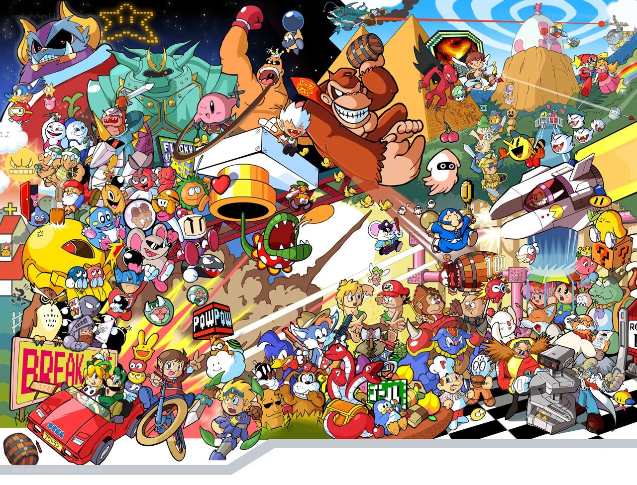 Video game character collage