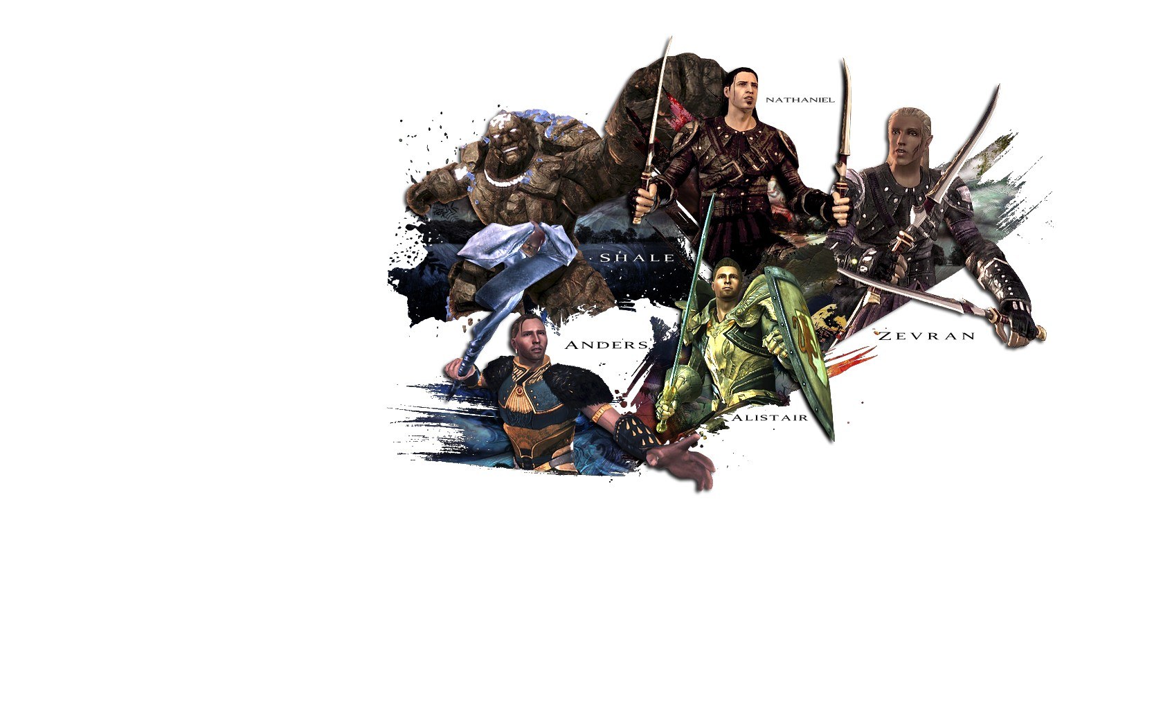video game character collage