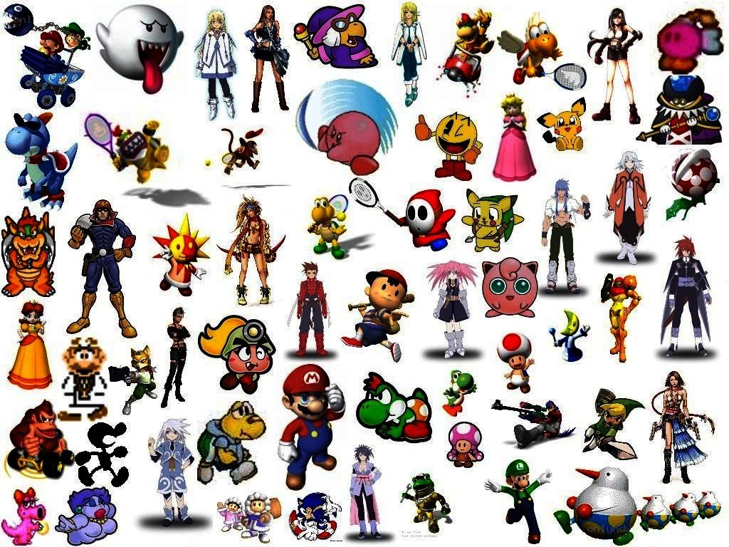 Video game character collage