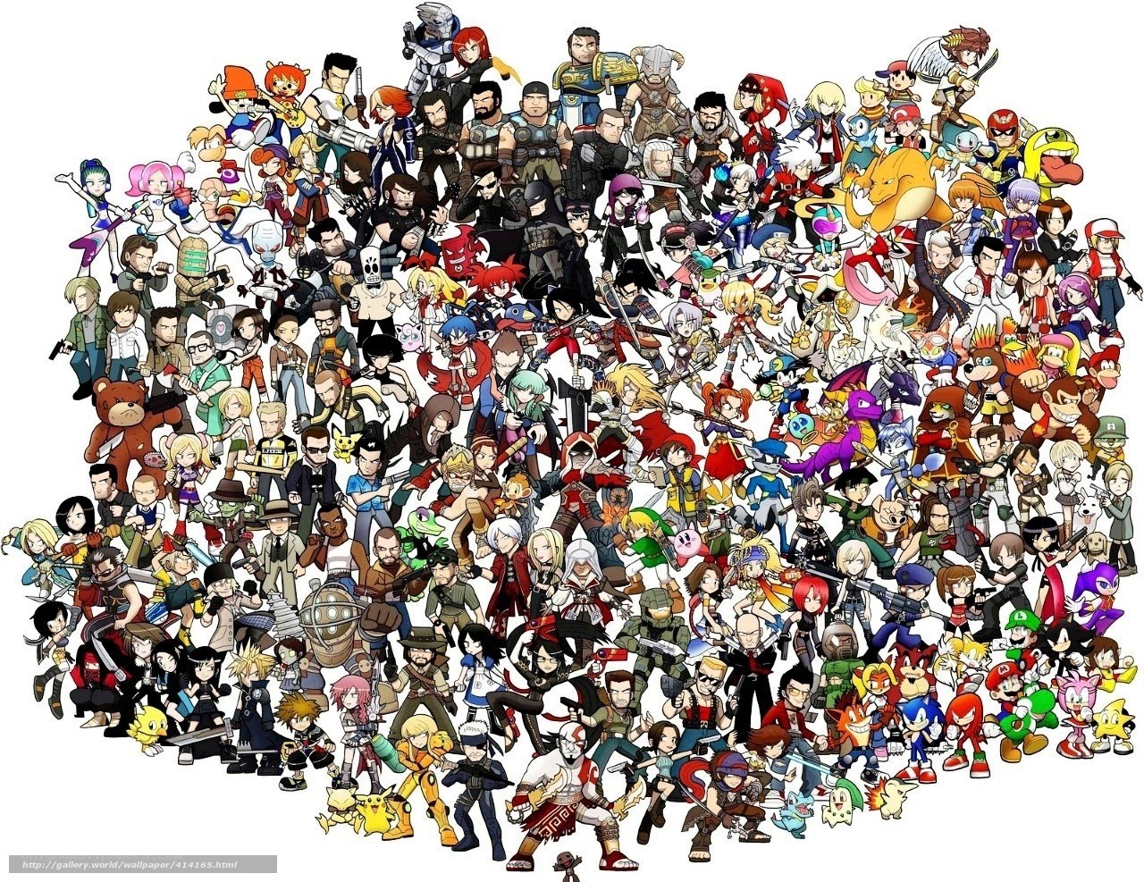 Video game character collage