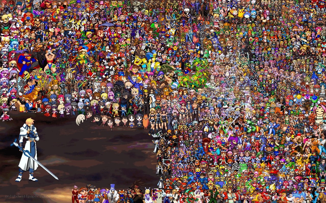 Video game character collage