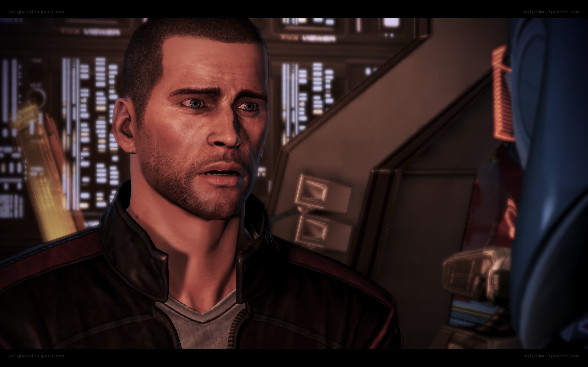 video game character in cockpit