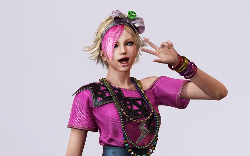 video game character in pink outfit