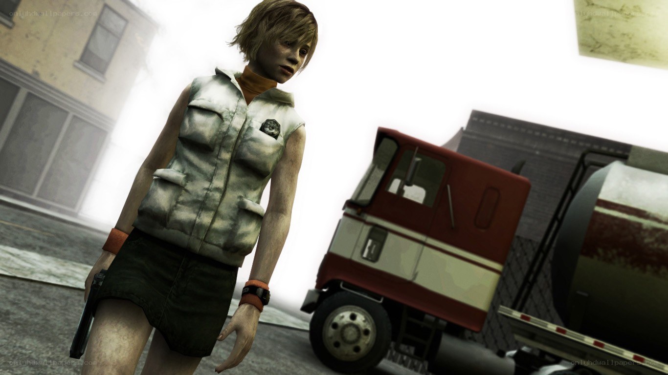video game character in urban setting