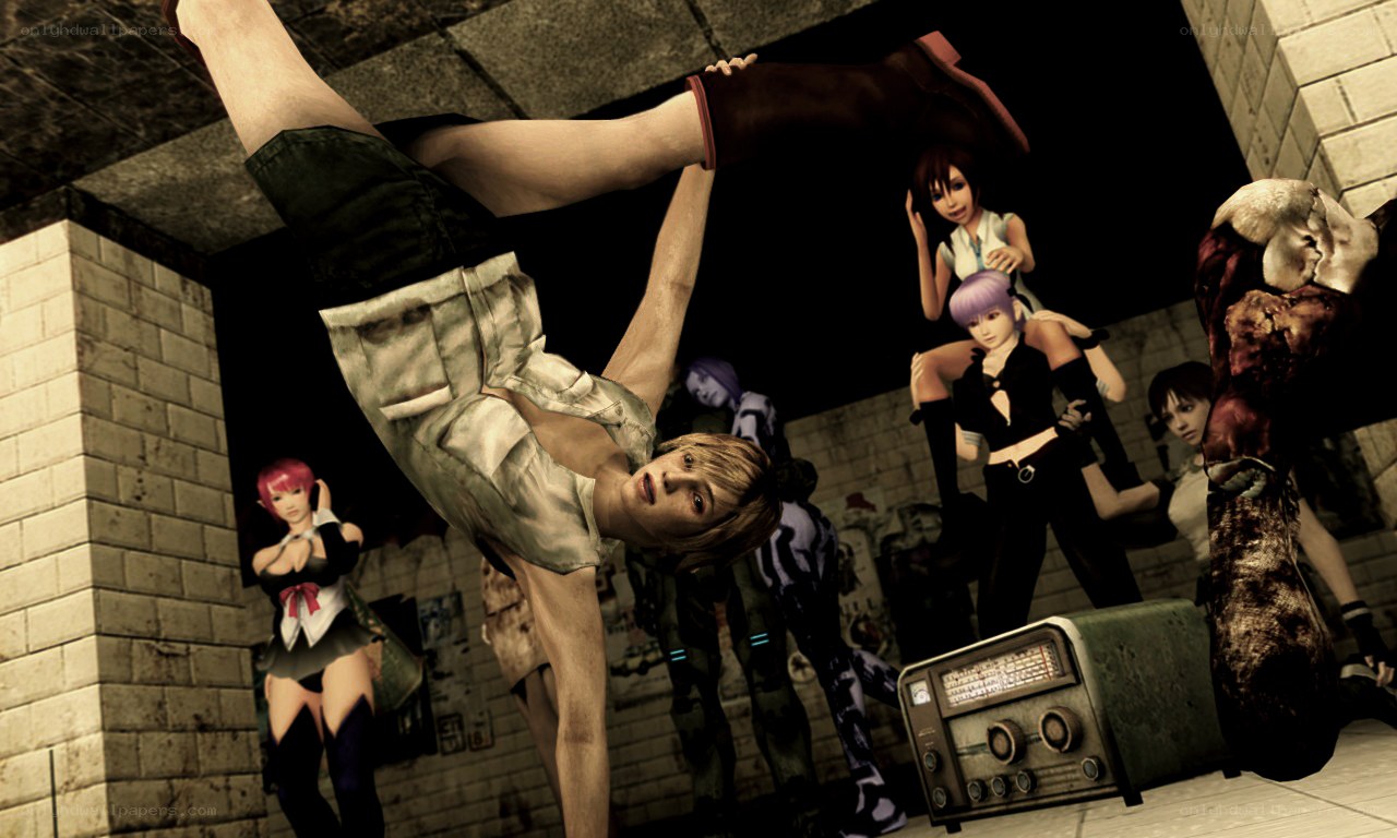 Video game character scene
