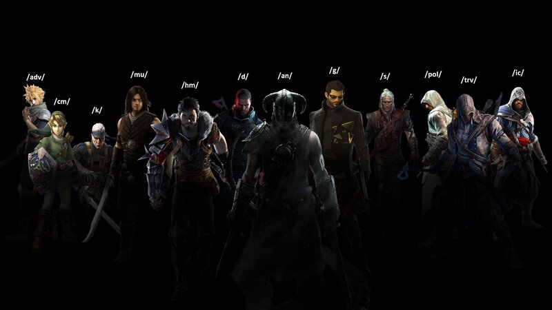 Video Game Characters — Black, Dark, Night