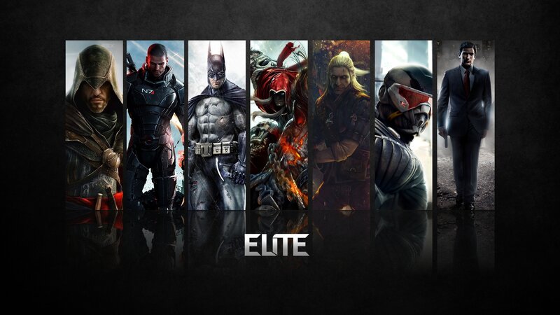 Video Game Characters — Black, Dramatic, Digital Art, Suits