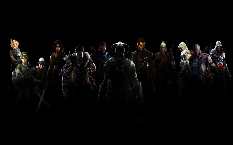 Video Game Characters — Black, Dramatic, Night, Digital Art