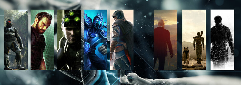 Video Game Characters — Black, Dramatic, Sunset
