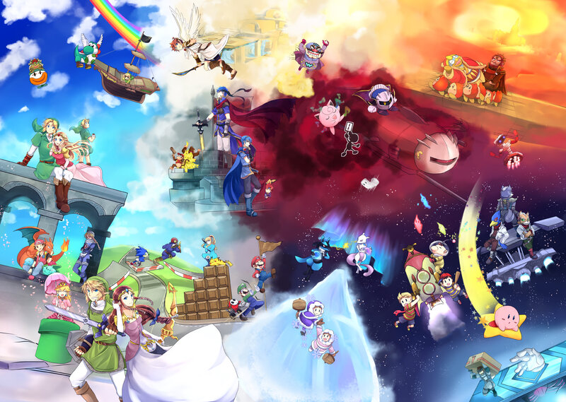 Video Game Characters — Blue, Chaotic, Afternoon
