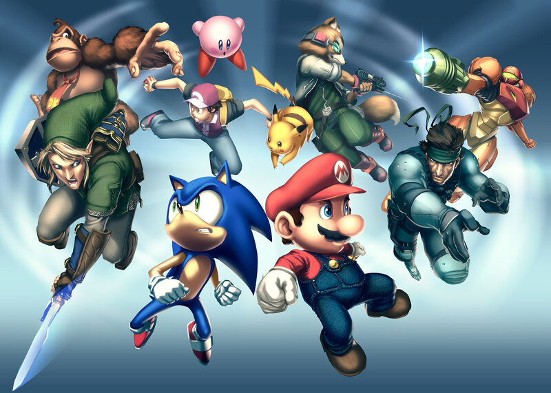 Video Game Characters — Blue, Dynamic, Digital Art