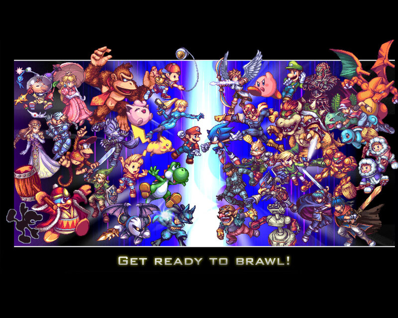 Video Game Characters — Blue, Energetic, Pixel Art