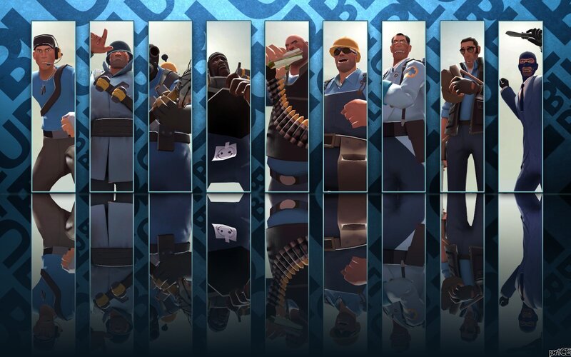 Video Game Characters — Blue, Playful, Digital Art