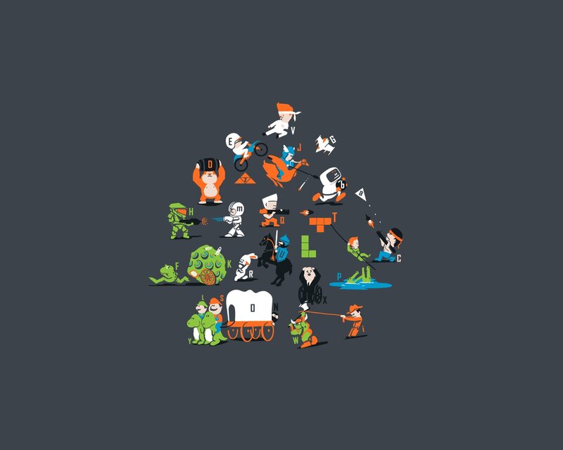 Video game characters collage