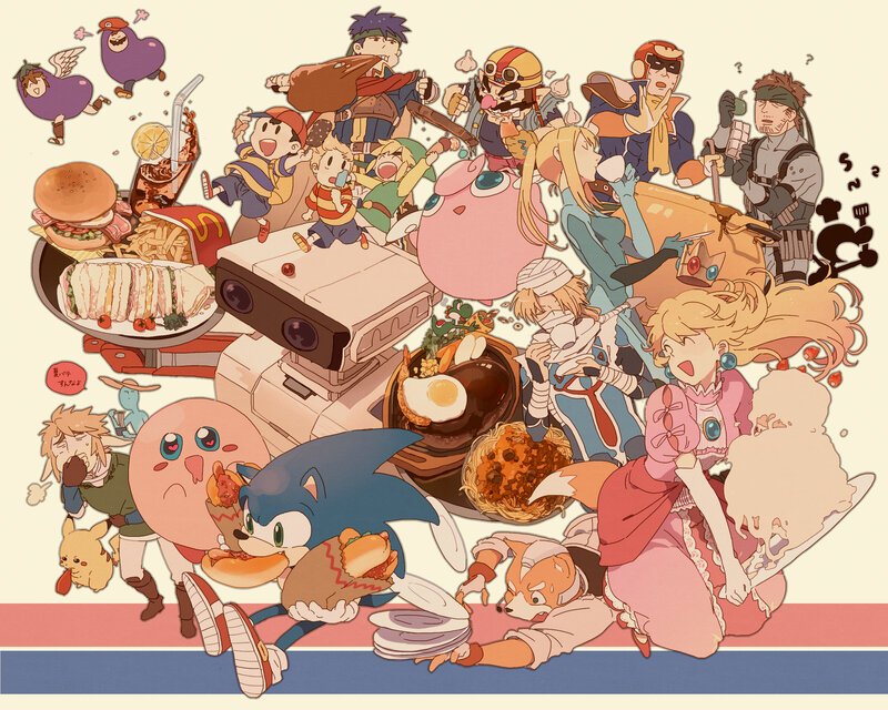 Video Game Characters Eating
