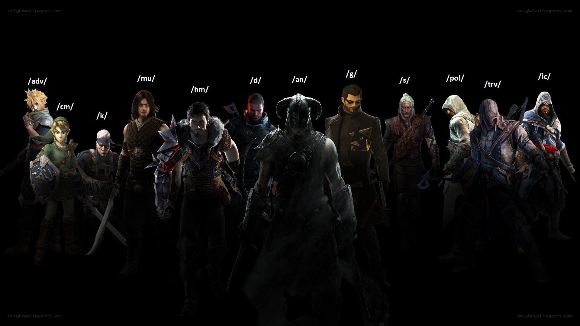 Video game characters lineup