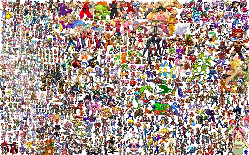 Video Game Characters — White, Chaotic