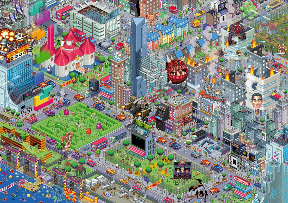 Video game city chaos