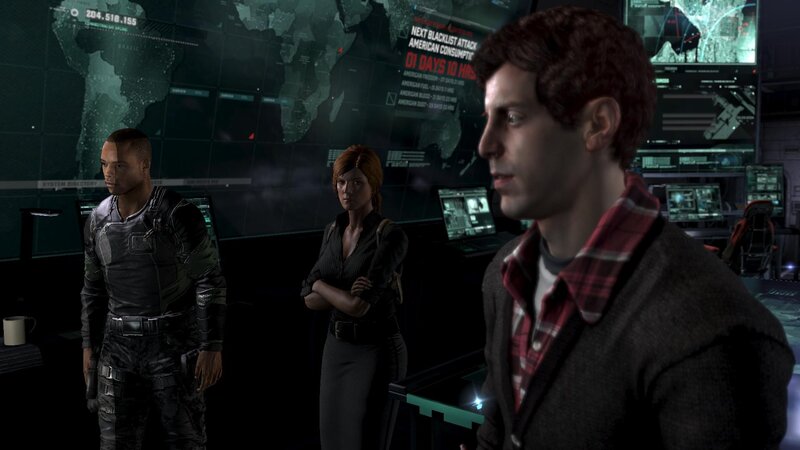 video game control room scene