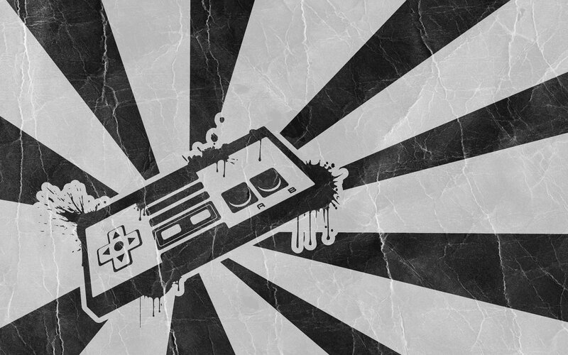 Video Game Controller — Black, Dramatic, Digital Art