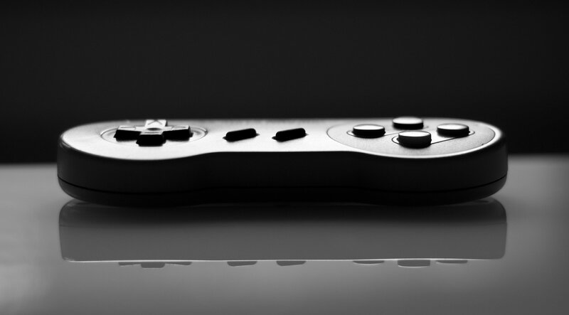 Video Game Controller — Black, Dramatic, Photograph