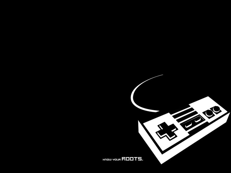 Video Game Controller — Black, Retro, Minimalist
