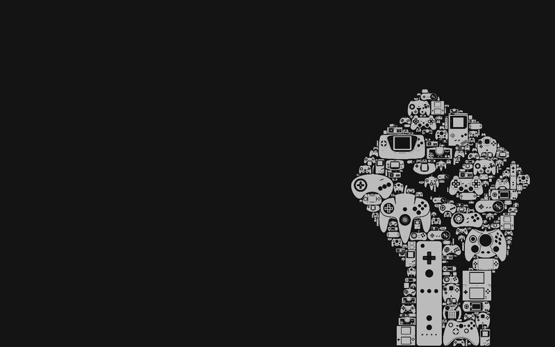 video game controller collage
