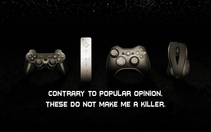 Video Game Controllers — Black, Dramatic, Night, Photograph, Controller
