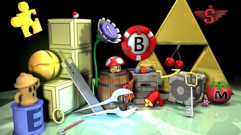 Video Game Items Collection — Yellow