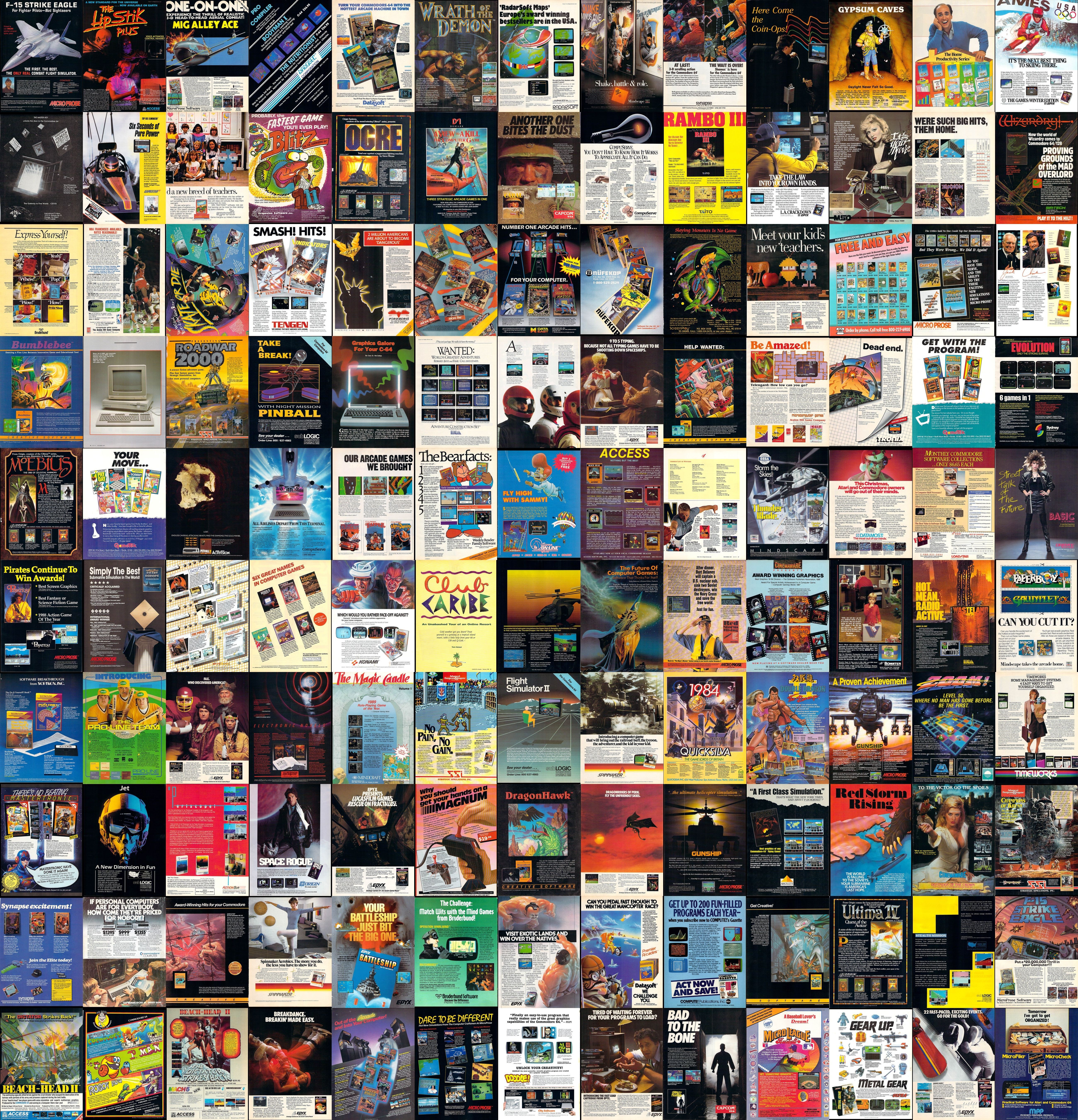 Video game magazine ads collage