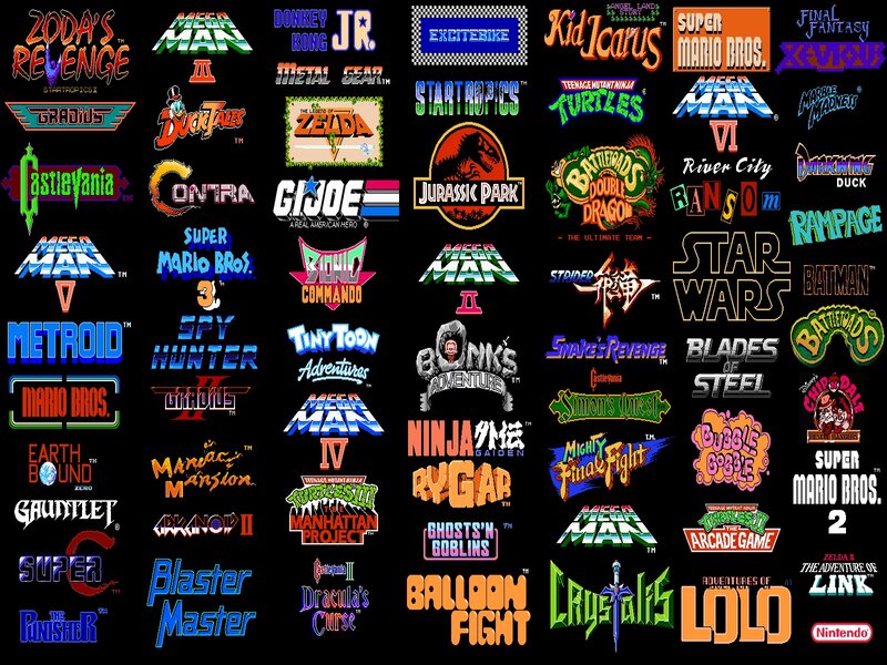 Video Game Title Logos — Black