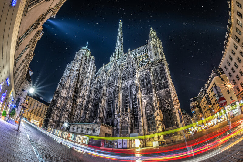 Vienna Cathedral at Night