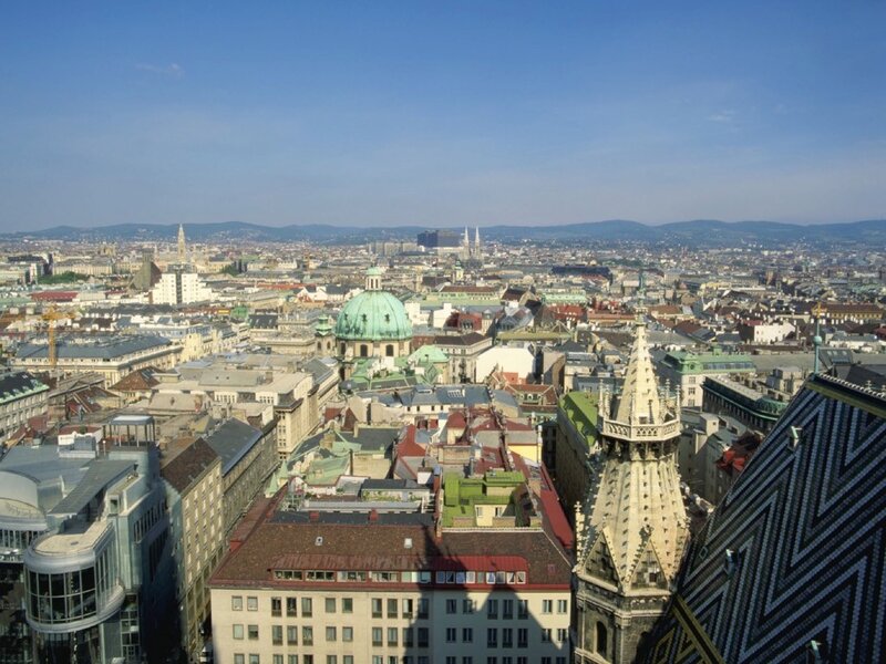 Vienna cityscape from above
