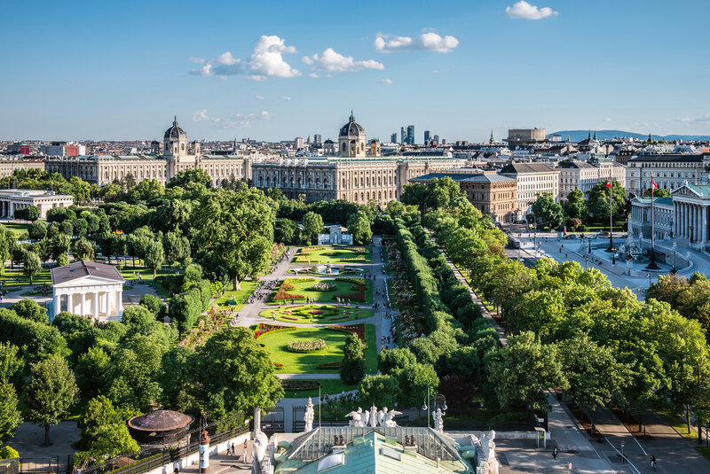 Vienna cityscape with Hofburg Palace