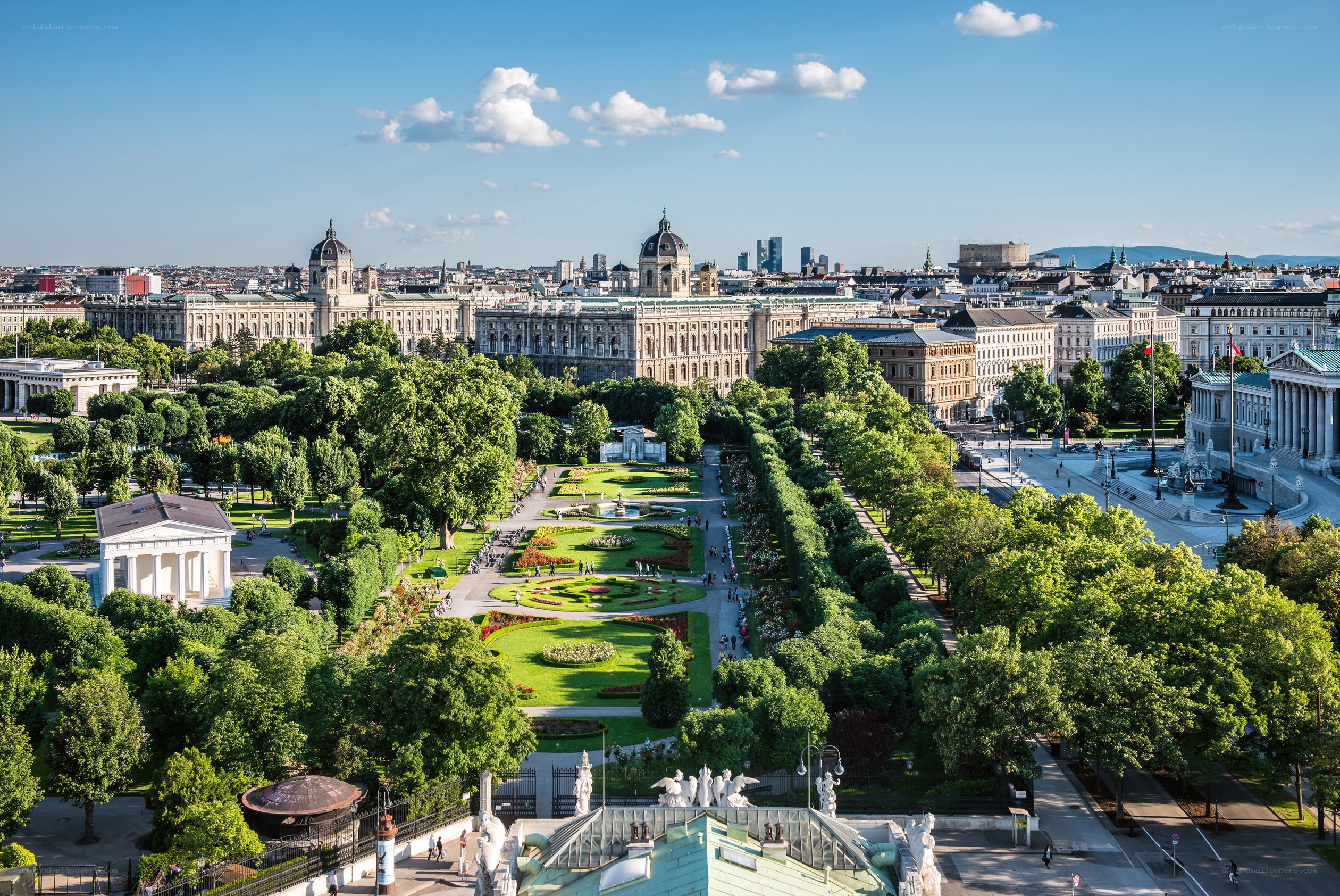 Vienna cityscape with Hofburg Palace