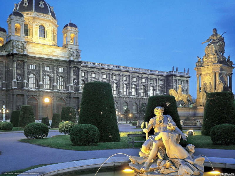 Vienna Hofburg Palace at dusk