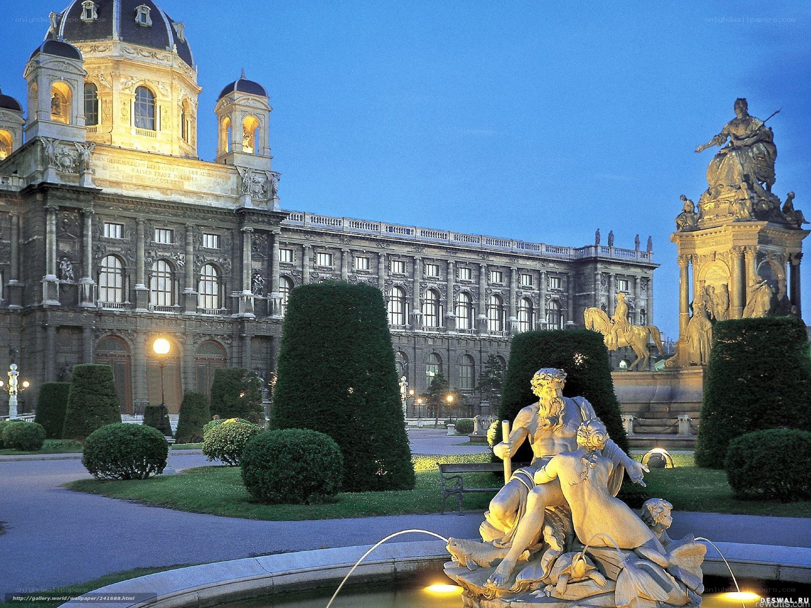 Vienna Hofburg Palace at dusk