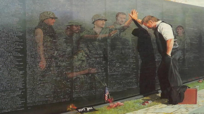 Vietnam Veterans Memorial painting