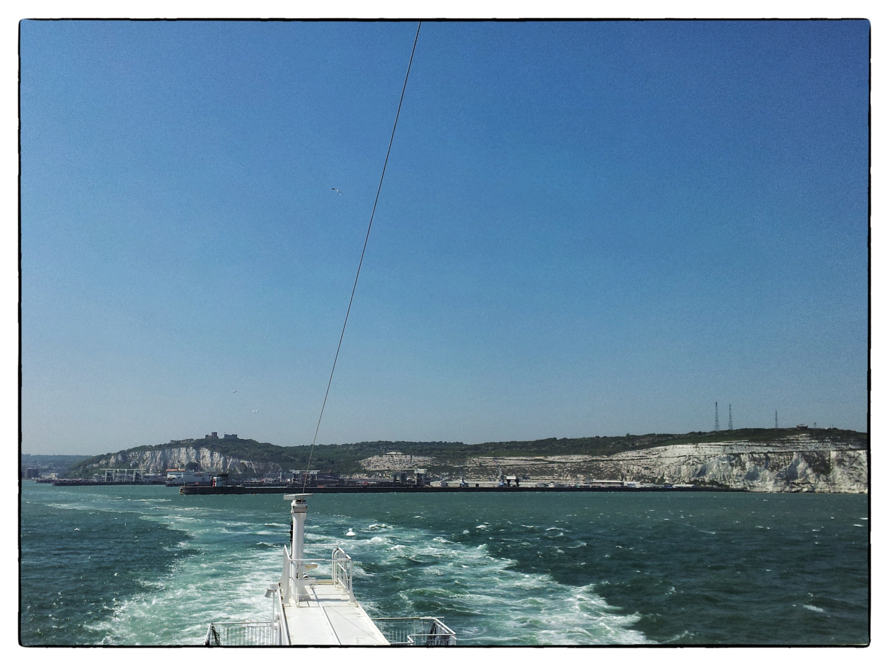 view from a boat near cliffs