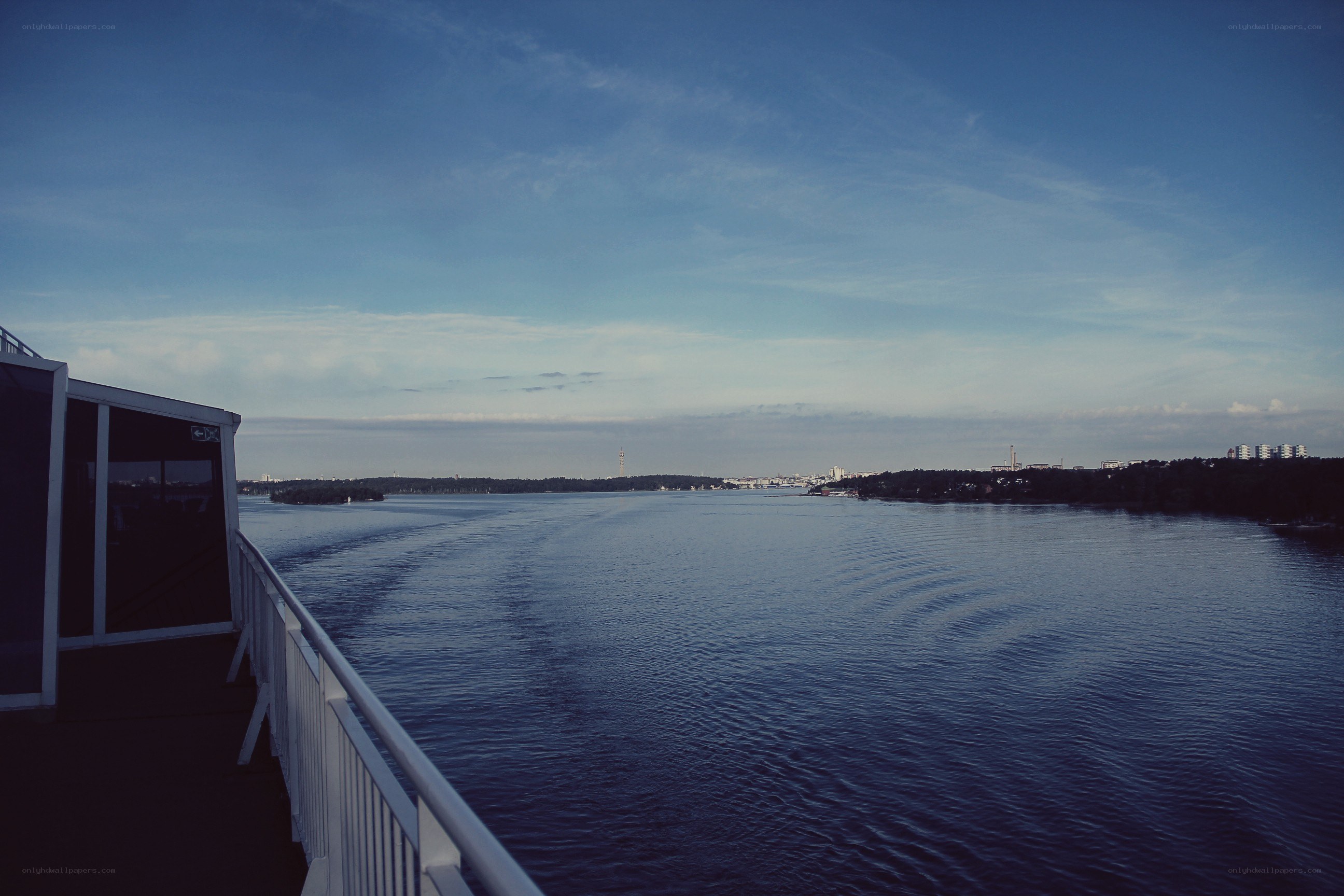 View from a boat on the water