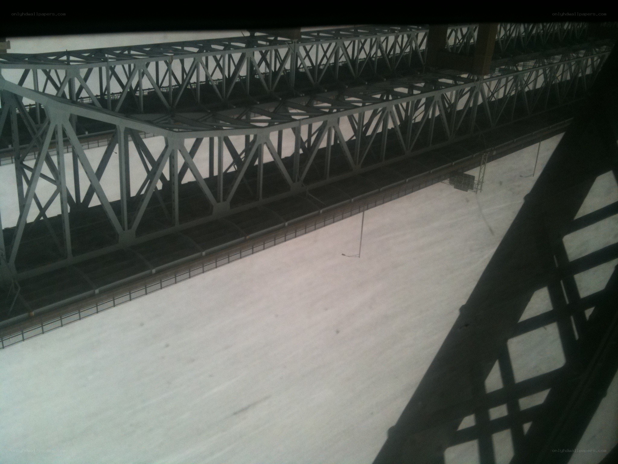 View from a bridge structure