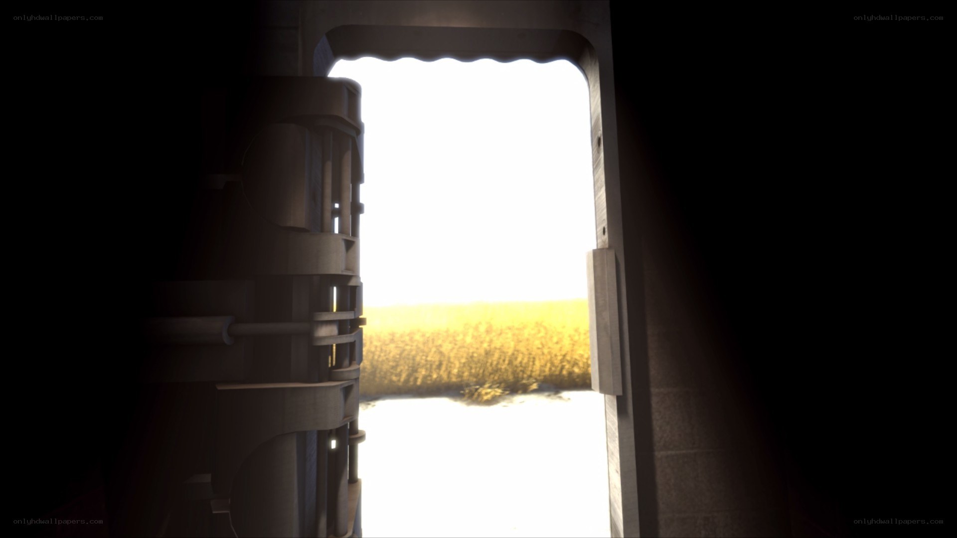 view from a bunker door