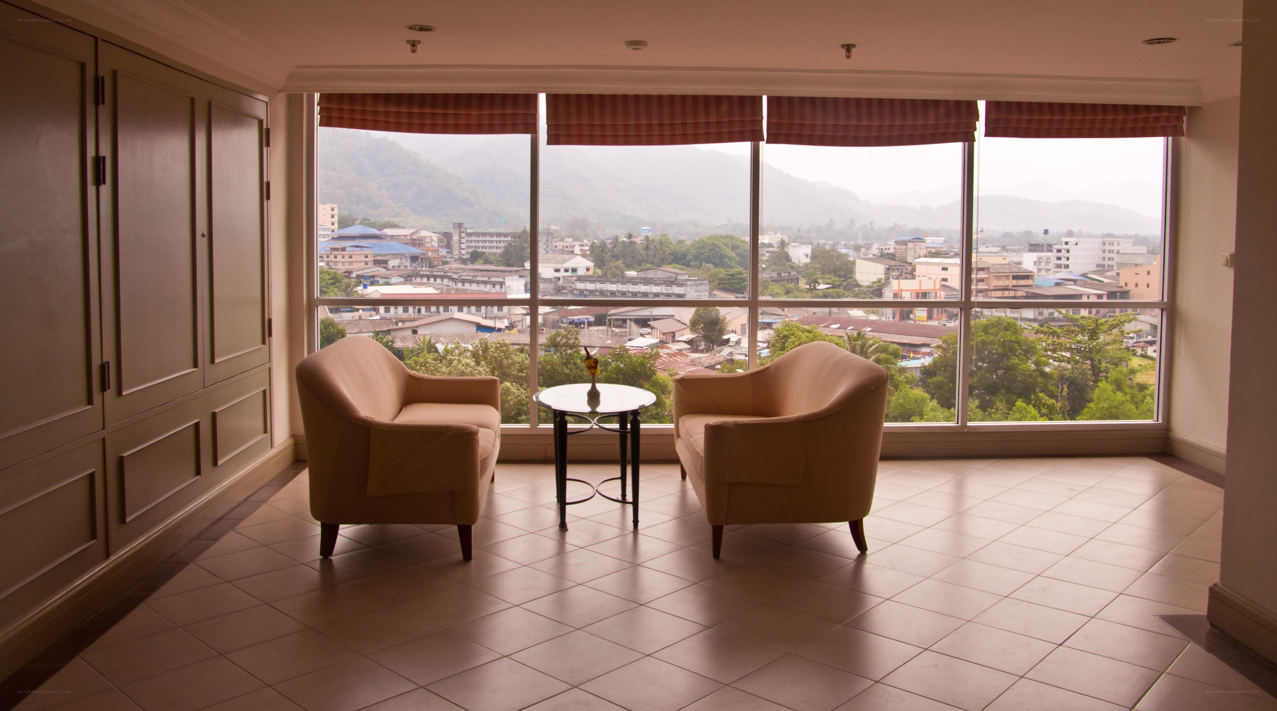 View from a hotel lounge